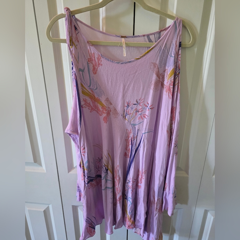 Free People Lila Floral Cold Shoulder Dress